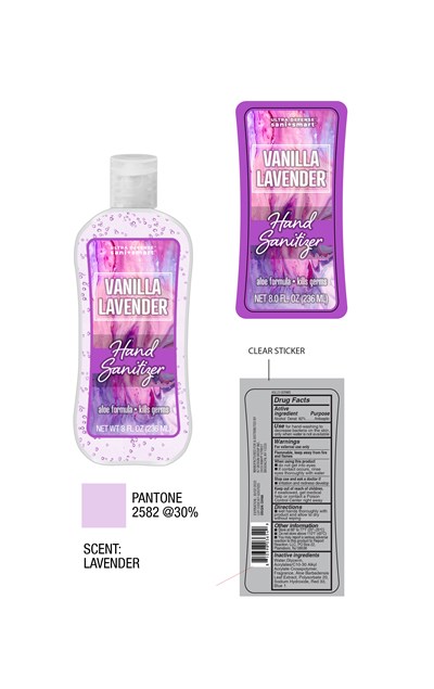 Label (Ultra Defense Sani Smart Vanilla Lavender Hand Sanitizer Label Artwork)